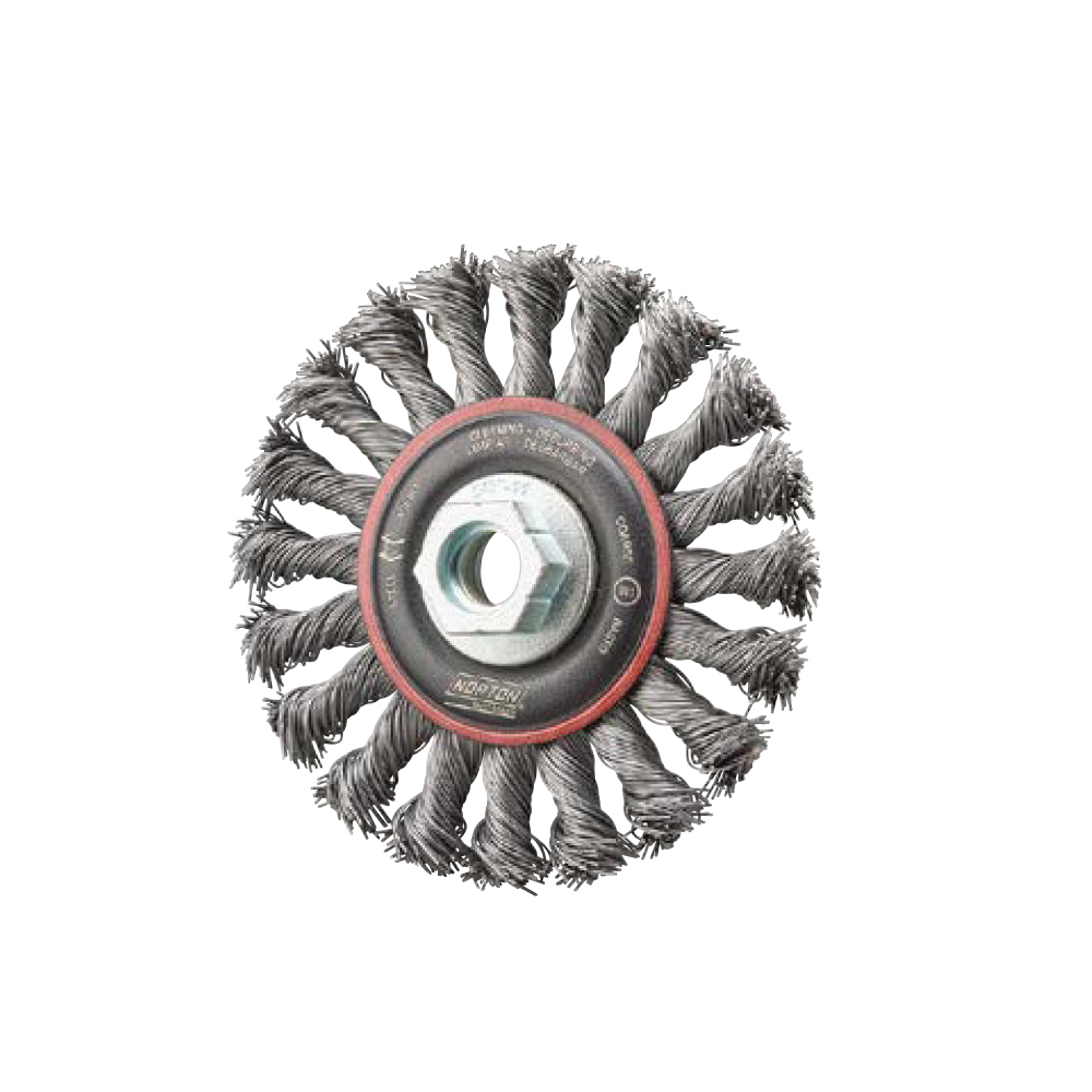 Norton Standard Twist Knot Wire Wheel Brushes with Arbor Hole from Columbia Safety